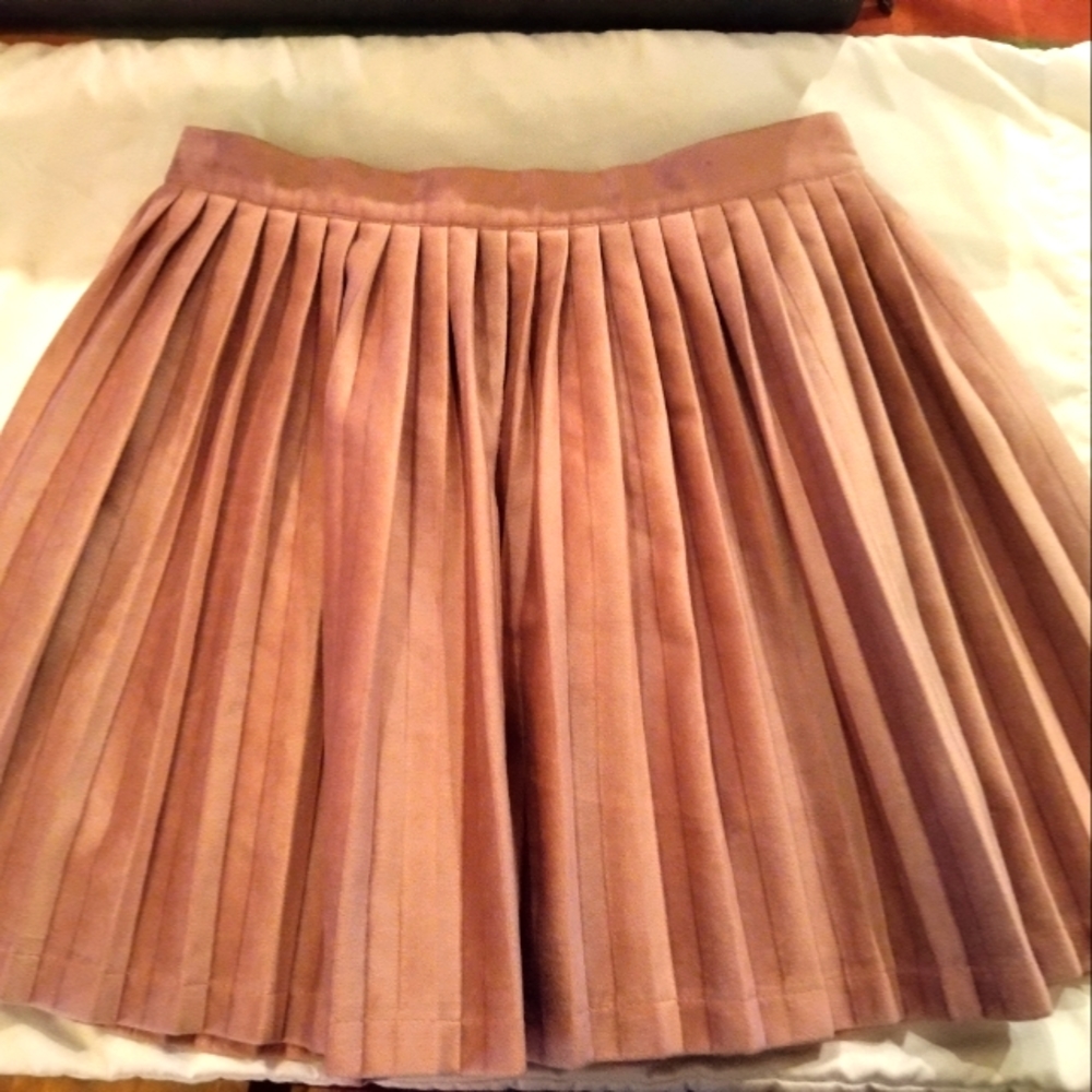 Vintage pleated velvet skirt